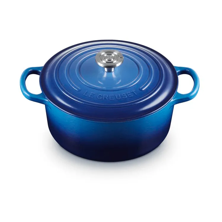 Le Creuset Signature żeliwny garnek okrągły, Azure, 3,3 L Le Creuset