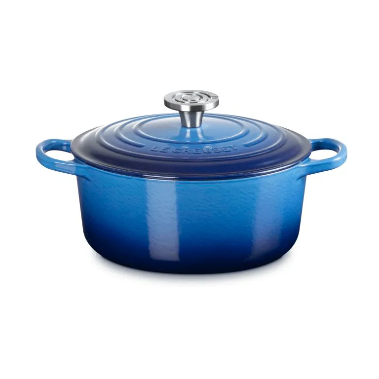 Le Creuset Signature żeliwny garnek okrągły, Azure, 4,2 L Le Creuset