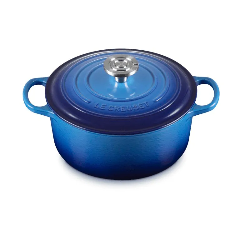 Le Creuset Signature żeliwny garnek okrągły, Azure, 4,2 L Le Creuset