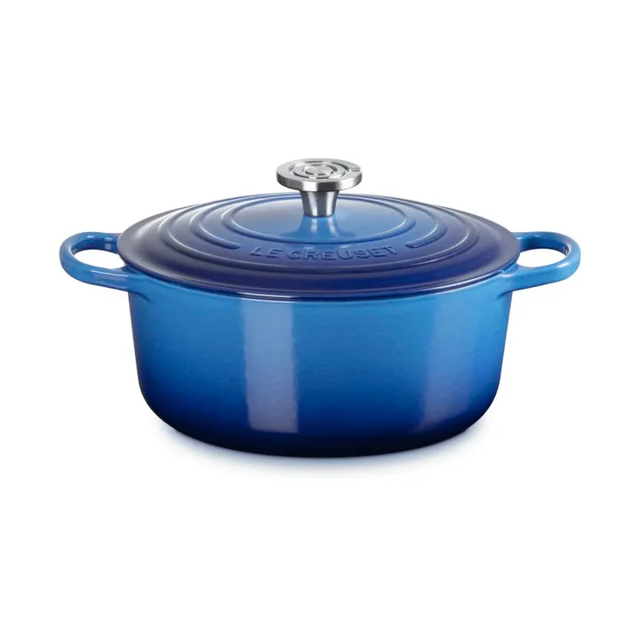Le Creuset Signature żeliwny garnek okrągły - Azure, 5,3 L - Le Creuset