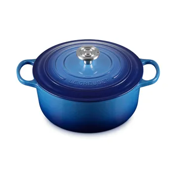 Le Creuset Signature żeliwny garnek okrągły - Azure, 5,3 L - Le Creuset