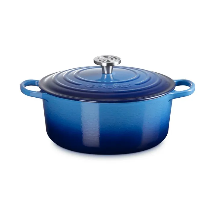 Le Creuset Signature żeliwny garnek okrągły - Azure, 6,7 L - Le Creuset