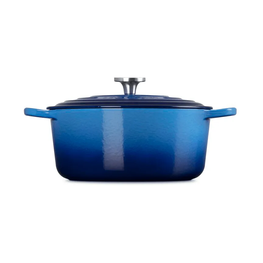 Le Creuset Signature żeliwny garnek okrągły, Azure, 6,7 L Le Creuset