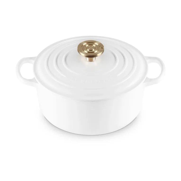 Le Creuset Signature żeliwny garnek okrągły, Biały, 4,2 L Le Creuset