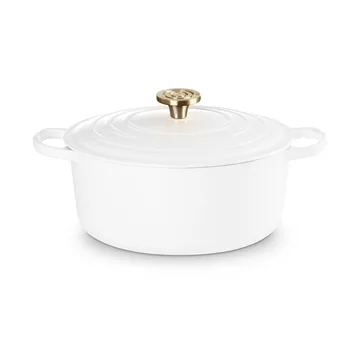 Le Creuset Signature żeliwny garnek okrągły - Biały, 6,7 L - Le Creuset