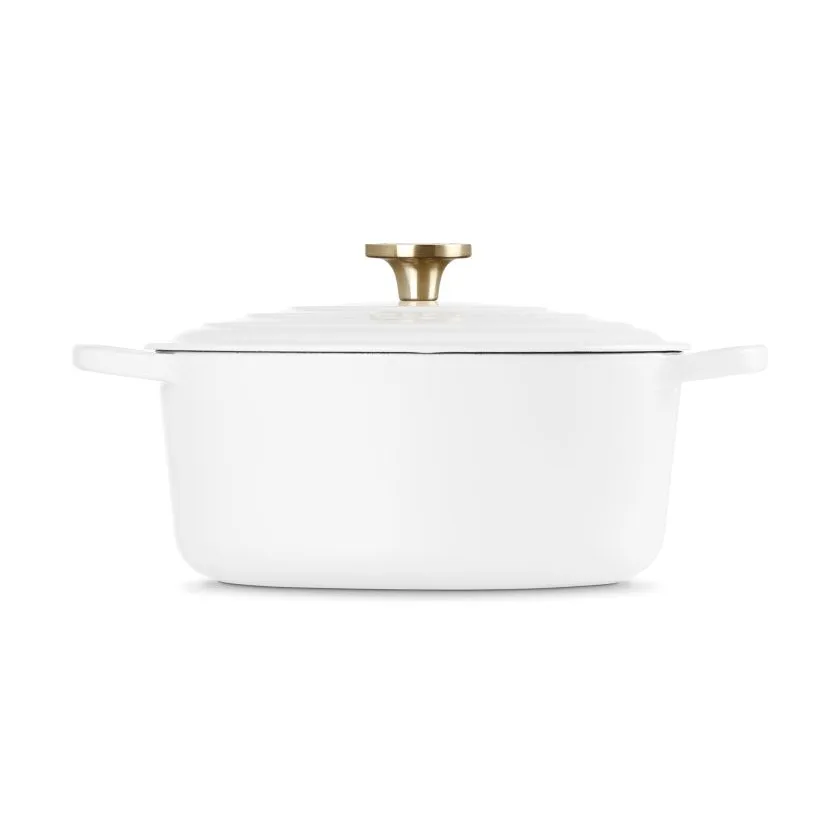 Le Creuset Signature żeliwny garnek okrągły, Biały, 6,7 L Le Creuset