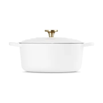 Le Creuset Signature żeliwny garnek okrągły - Biały, 6,7 L - Le Creuset