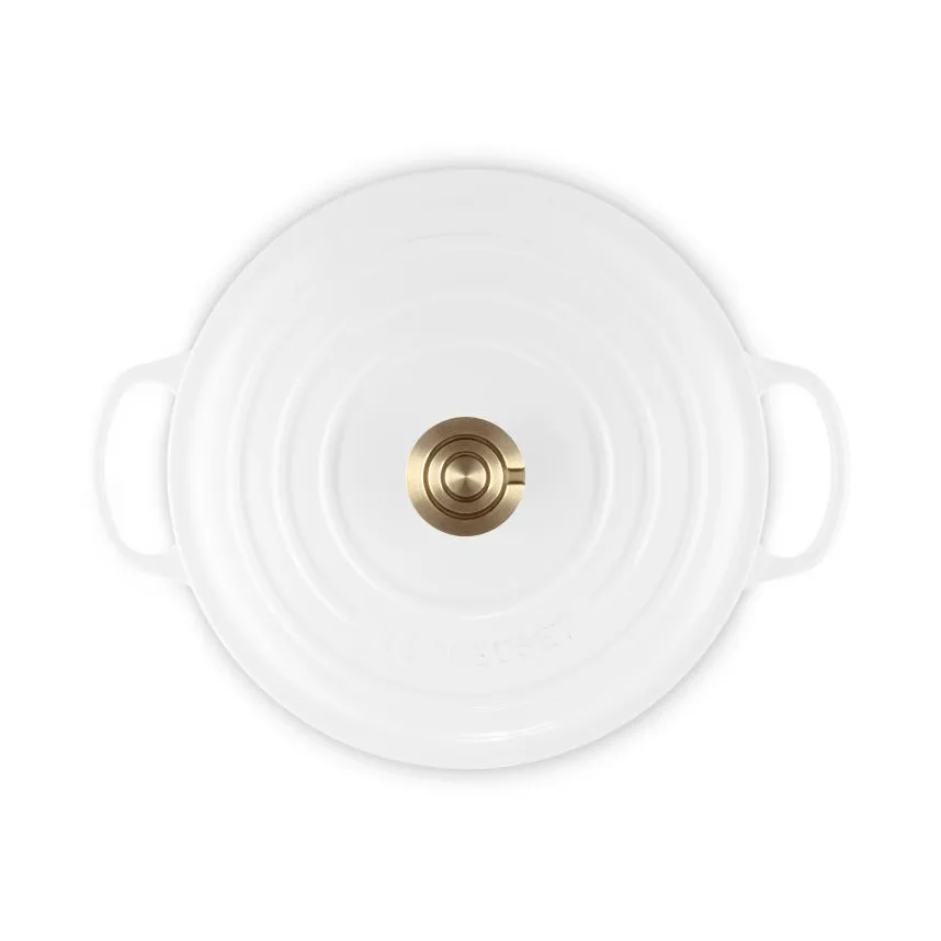 Le Creuset Signature żeliwny garnek okrągły, Biały, 6,7 L Le Creuset