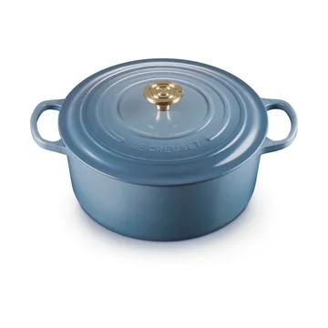 Le Creuset Signature żeliwny garnek okrągły - Chambray, 6,7 L - Le Creuset