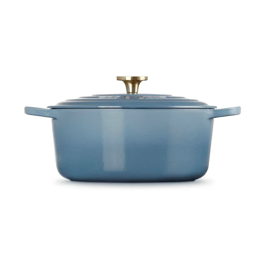 Le Creuset Signature żeliwny garnek okrągły, Chambray, 6,7 L Le Creuset
