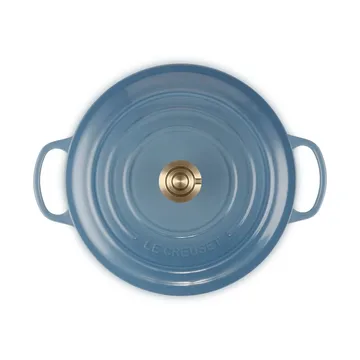 Le Creuset Signature żeliwny garnek okrągły - Chambray, 6,7 L - Le Creuset