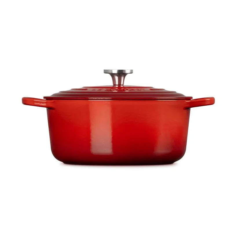 Le Creuset Signature żeliwny garnek okrągły, Ciemnoróżowy, 5,3 L Le Creuset