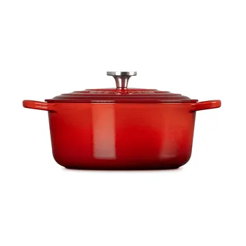 Le Creuset Signature żeliwny garnek okrągły - Ciemnoróżowy, 5,3 L - Le Creuset