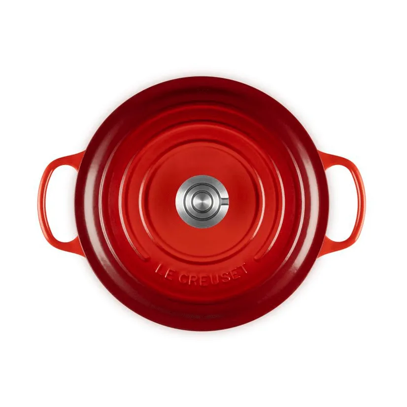 Le Creuset Signature żeliwny garnek okrągły, Ciemnoróżowy, 5,3 L Le Creuset