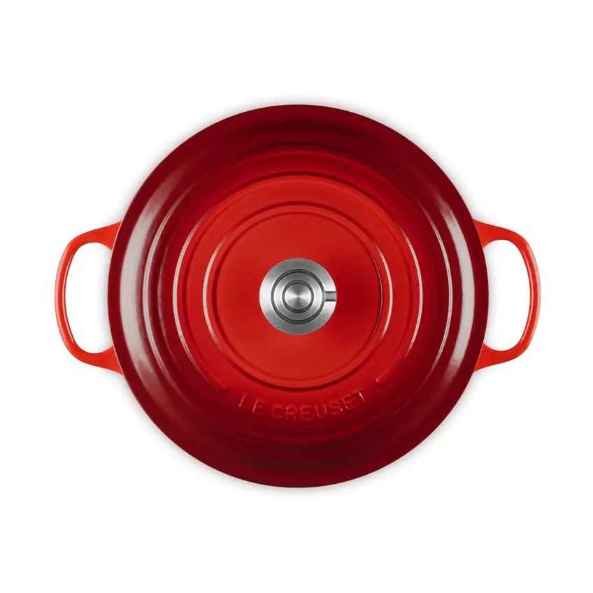 Le Creuset Signature żeliwny garnek okrągły, Ciemnoróżowy, 6,7 L Le Creuset