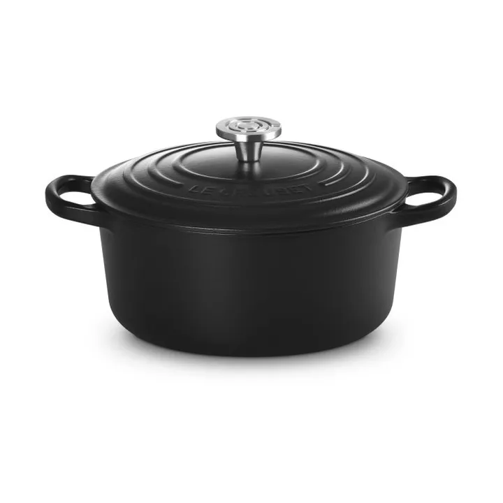 Le Creuset Signature żeliwny garnek okrągły - Czarny, 3,3 L - Le Creuset