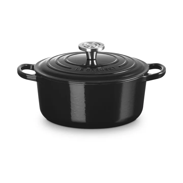 Le Creuset Signature żeliwny garnek okrągły - Czarny, 4,2 L - Le Creuset