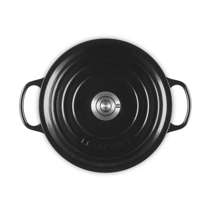 Le Creuset Signature żeliwny garnek okrągły, Czarny, 5,3 L Le Creuset