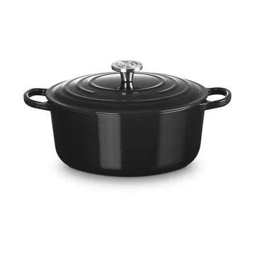 Le Creuset Signature żeliwny garnek okrągły - Czarny, 6,7 L - Le Creuset