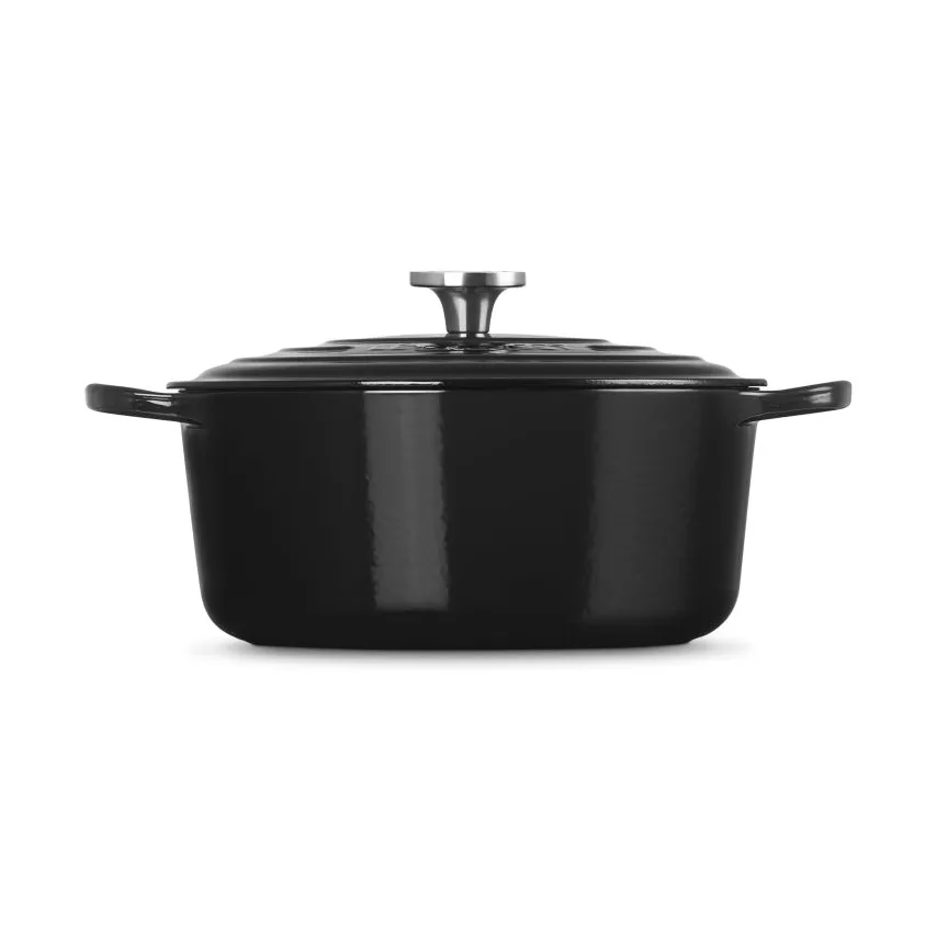Le Creuset Signature żeliwny garnek okrągły, Czarny, 6,7 L Le Creuset