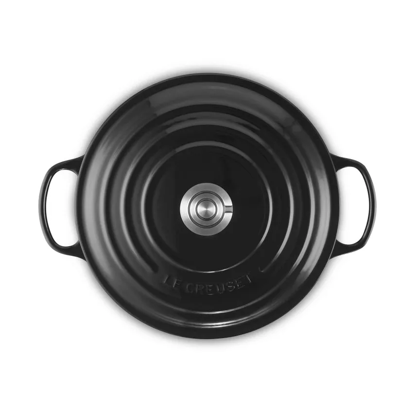 Le Creuset Signature żeliwny garnek okrągły, Czarny, 6,7 L Le Creuset