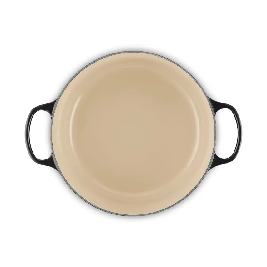Le Creuset Signature żeliwny garnek okrągły, Czarny, 6,7 L Le Creuset