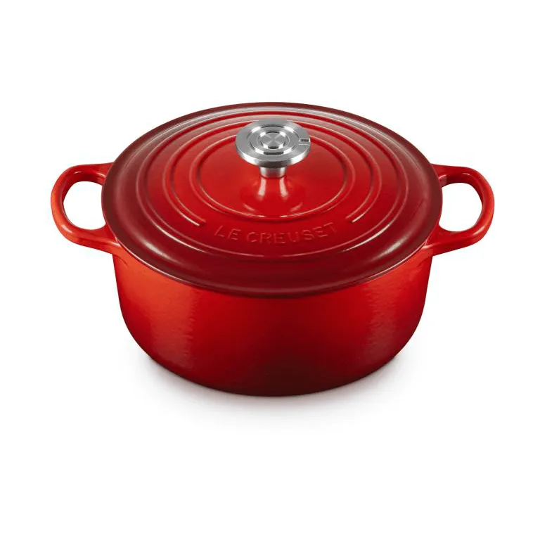 Le Creuset Signature żeliwny garnek okrągły, Czeresnia, 4,2 L Le Creuset