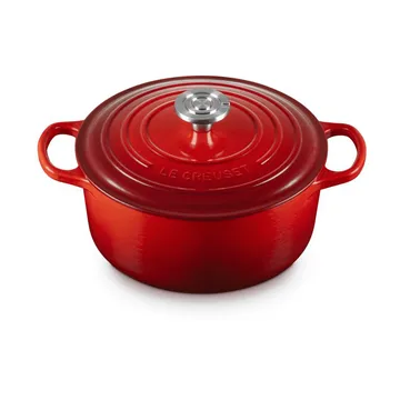 Le Creuset Signature żeliwny garnek okrągły - Czeresnia, 4,2 L - Le Creuset