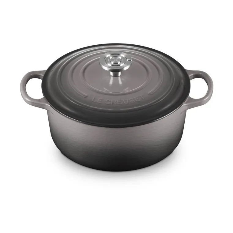 Le Creuset Signature żeliwny garnek okrągły, Krzesiwo, 4,2 L Le Creuset