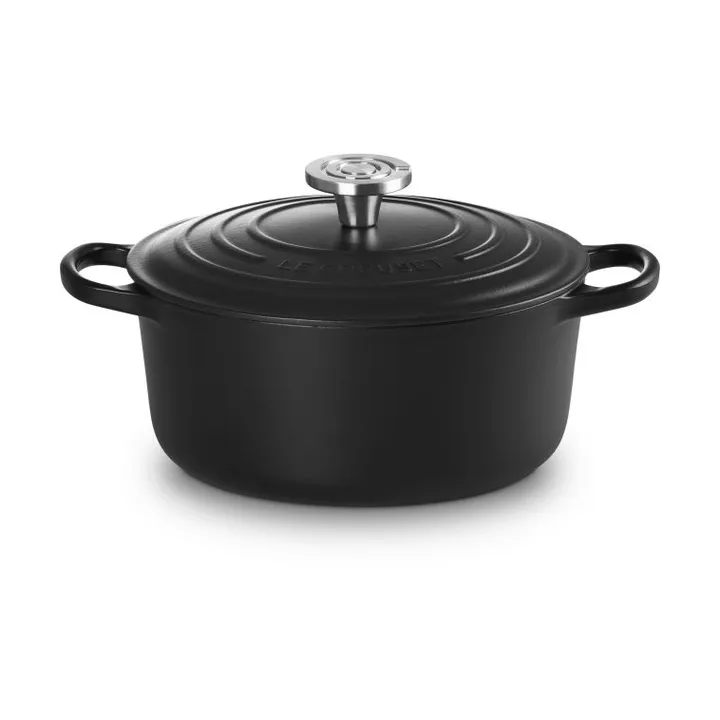 Le Creuset Signature żeliwny garnek okrągły - Matte Black, 4,2 L - Le Creuset