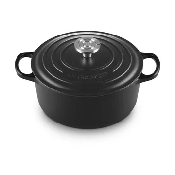 Le Creuset Signature żeliwny garnek okrągły - Matte Black, 4,2 L - Le Creuset