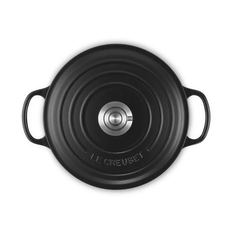 Le Creuset Signature żeliwny garnek okrągły, Matte Black, 4,2 L Le Creuset