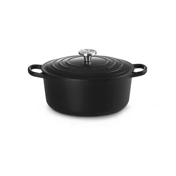 Le Creuset Signature żeliwny garnek okrągły - Matte Black, 6,7 L - Le Creuset