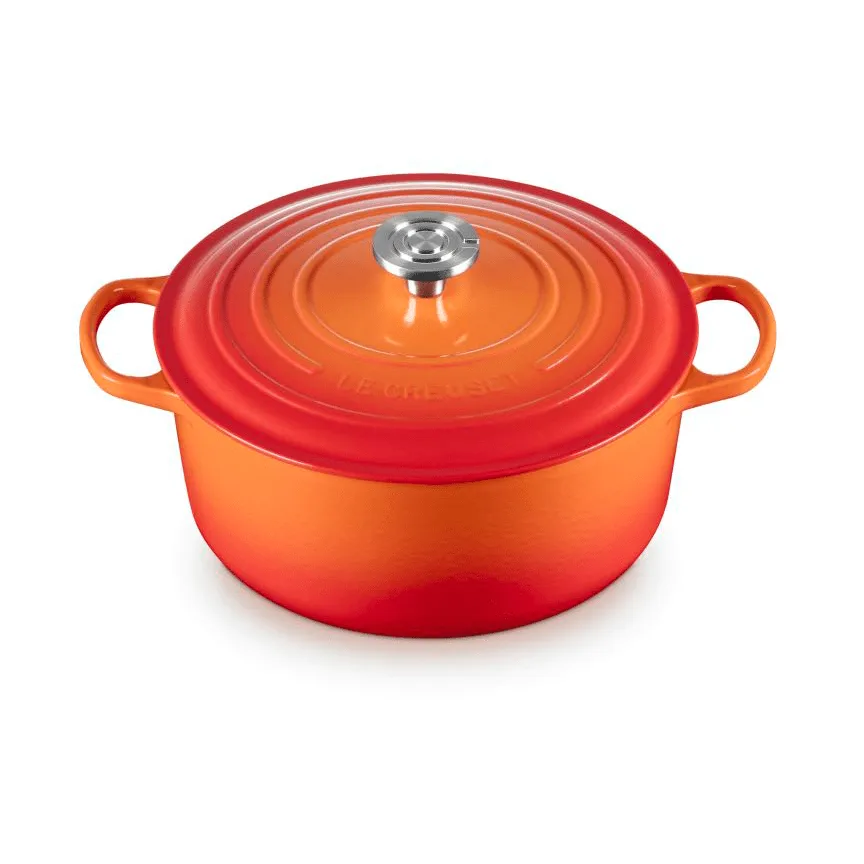 Le Creuset Signature żeliwny garnek okrągły, Volcanic, 6,7 L Le Creuset