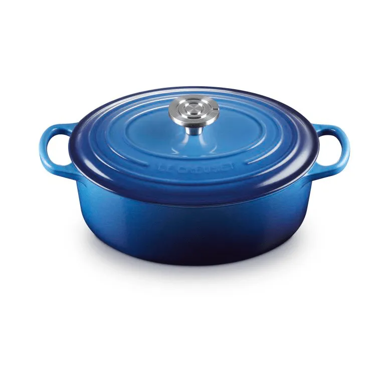 Le Creuset Signature żeliwny owalny garnek, Azure, 4,1 L Le Creuset