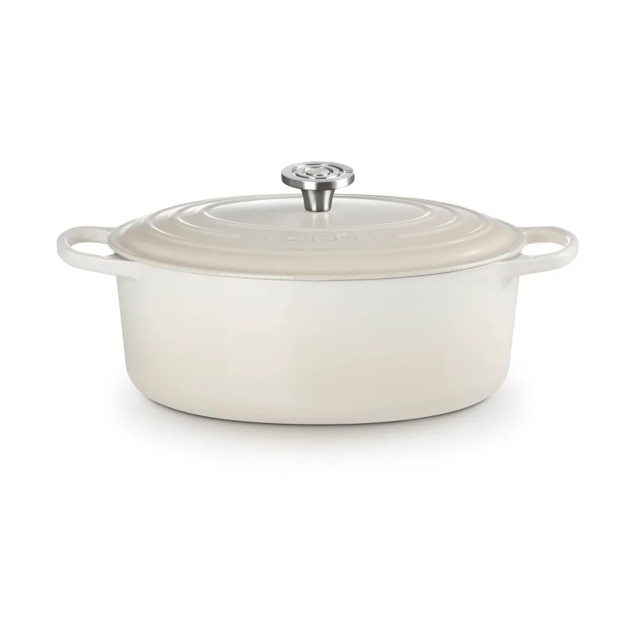 Le Creuset Signature żeliwny owalny garnek, Beza, 6,3 L Le Creuset