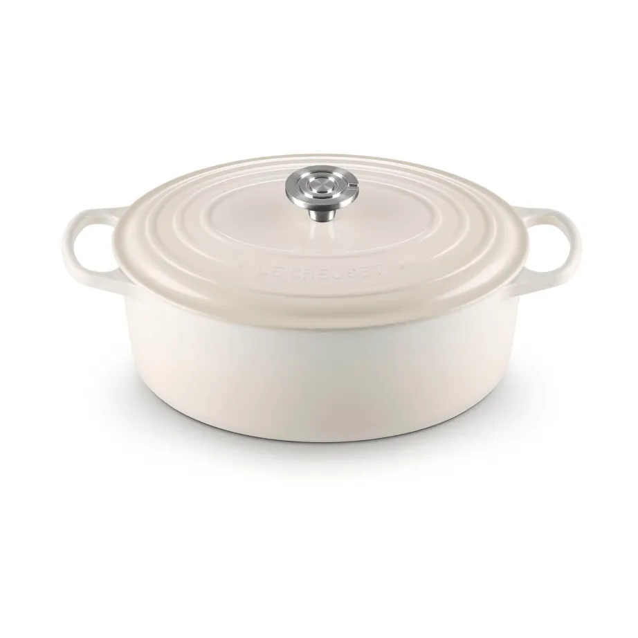 Le Creuset Signature żeliwny owalny garnek, Beza, 6,3 L Le Creuset