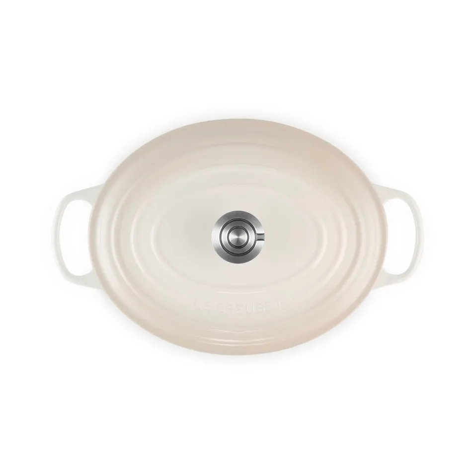 Le Creuset Signature żeliwny owalny garnek, Beza, 6,3 L Le Creuset