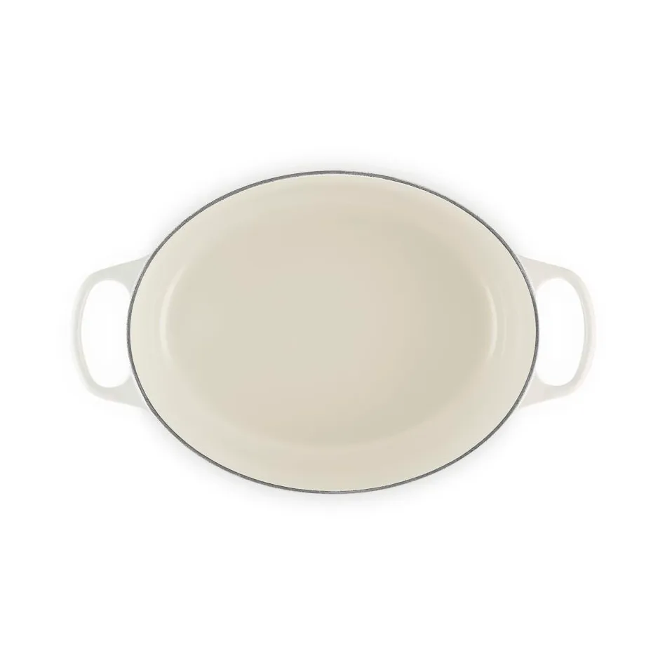 Le Creuset Signature żeliwny owalny garnek, Beza, 6,3 L Le Creuset