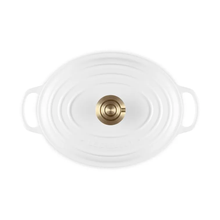 Le Creuset Signature żeliwny owalny garnek, Biały, 4,1 L Le Creuset