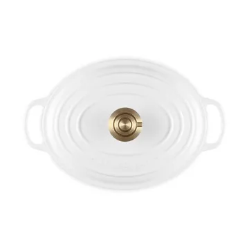 Le Creuset Signature żeliwny owalny garnek - Biały, 4,1 L - Le Creuset