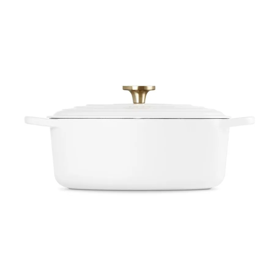 Le Creuset Signature żeliwny owalny garnek, Biały, 6,3 L Le Creuset
