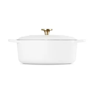 Le Creuset Signature żeliwny owalny garnek - Biały, 6,3 L - Le Creuset