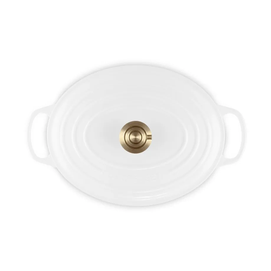 Le Creuset Signature żeliwny owalny garnek, Biały, 6,3 L Le Creuset