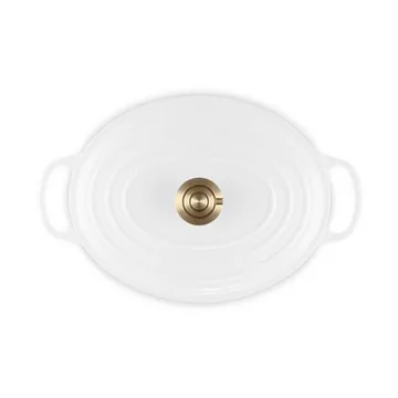 Le Creuset Signature żeliwny owalny garnek - Biały, 6,3 L - Le Creuset