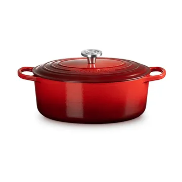 Le Creuset Signature żeliwny owalny garnek - Ciemnoróżowy, 6,3 L - Le Creuset