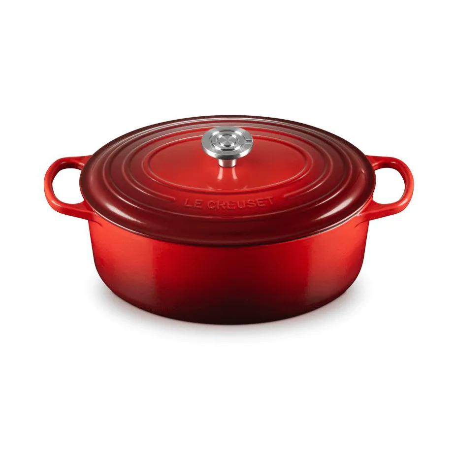 Le Creuset Signature żeliwny owalny garnek, Ciemnoróżowy, 6,3 L Le Creuset