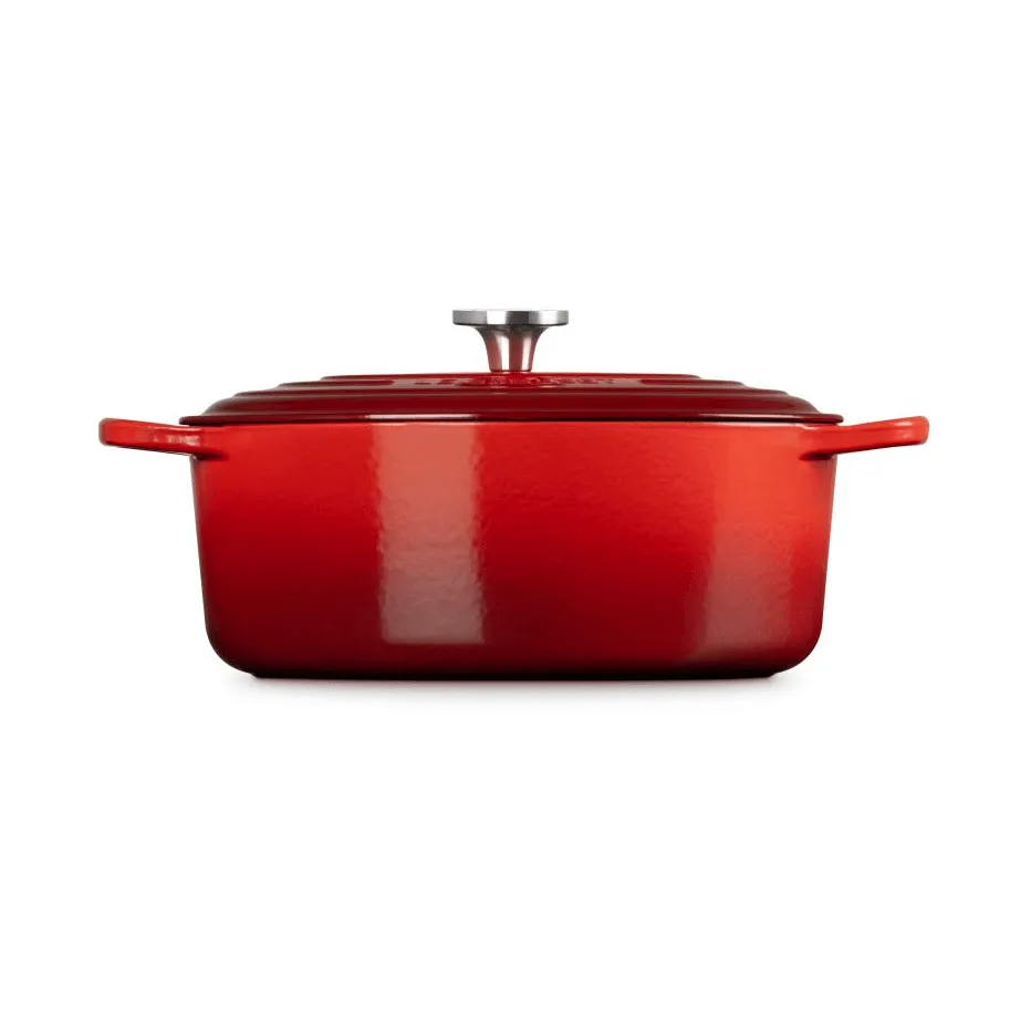 Le Creuset Signature żeliwny owalny garnek, Ciemnoróżowy, 6,3 L Le Creuset