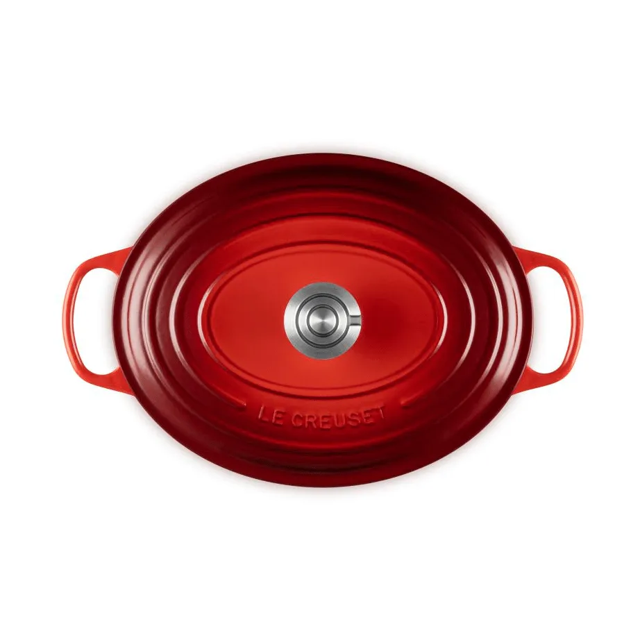 Le Creuset Signature żeliwny owalny garnek, Ciemnoróżowy, 6,3 L Le Creuset