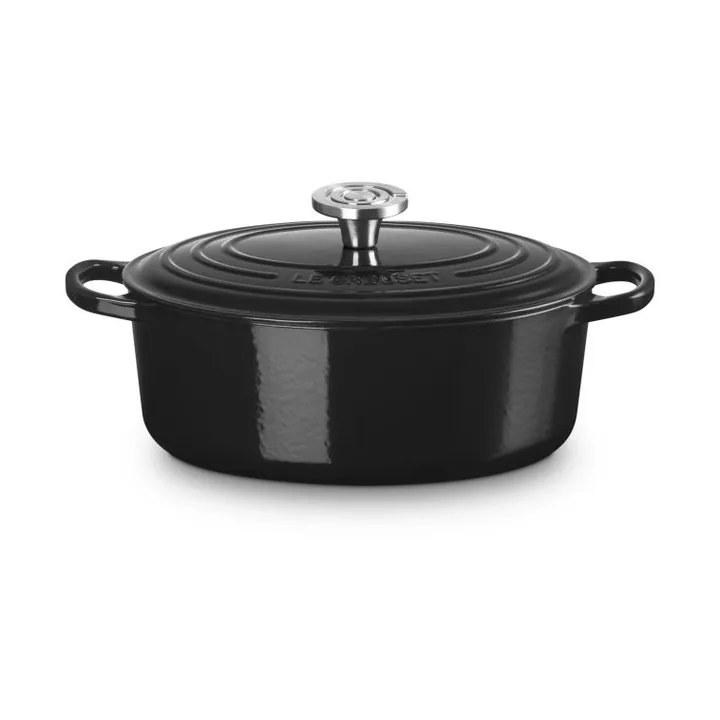Le Creuset Signature żeliwny owalny garnek - Czarny, 4,1 L - Le Creuset